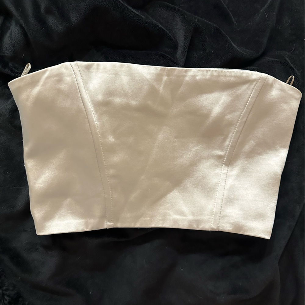 Cream Satin bustier